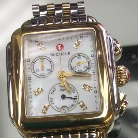 Michele Watch Two toned Gold and Silver